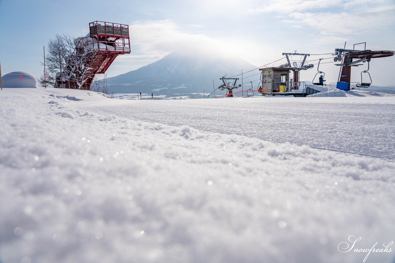 倶知安町旭ケ丘スキー場　羊蹄山を見上げながら滑走、地元のスキーヤー＆スノーボーダーたちに長く愛される粉雪ゲレンデ！